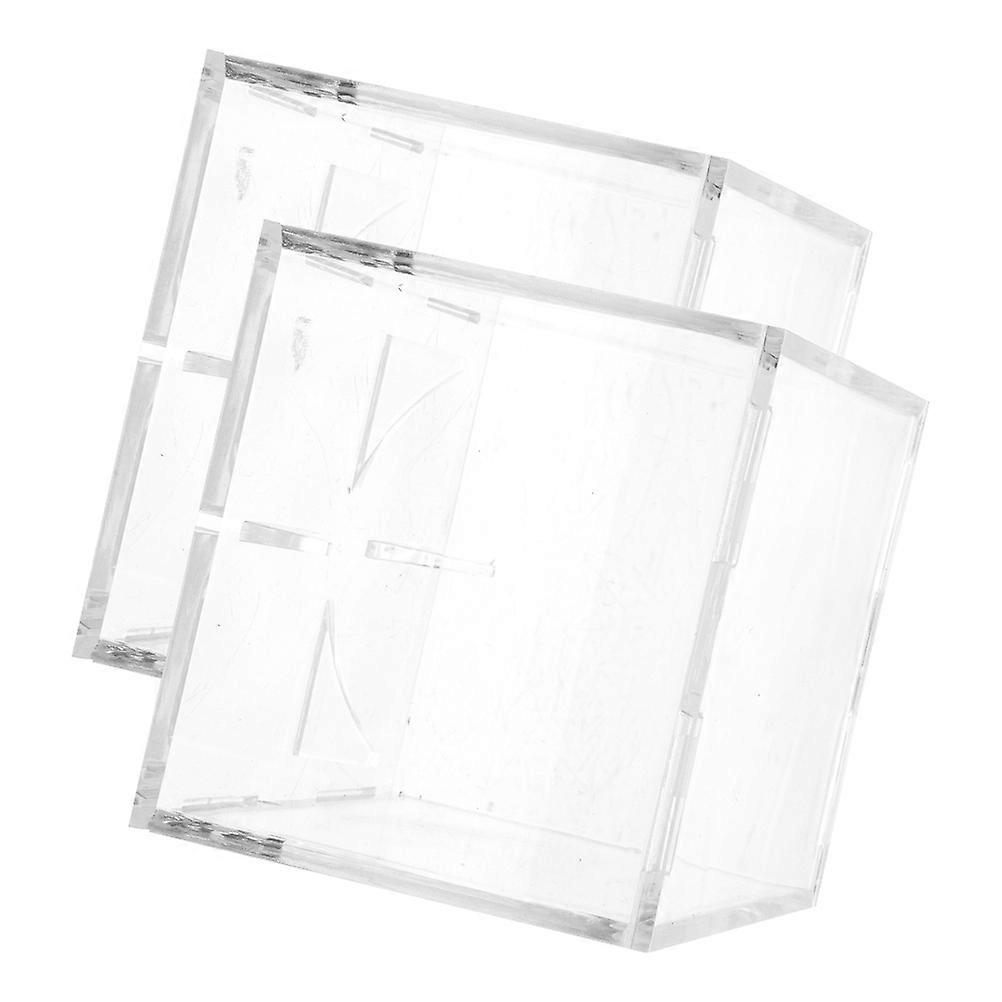Decorative Baseball Box Acrylic Display Case for Storage 2Pcs Transparent Holder
