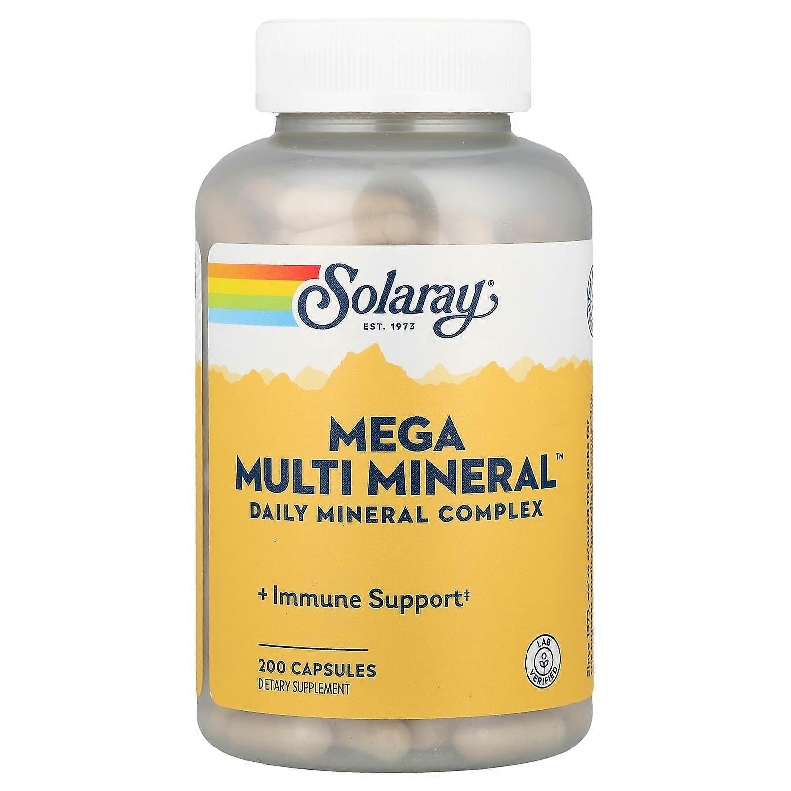 Solaray, Mega Multi Mineral, 200 Capsules