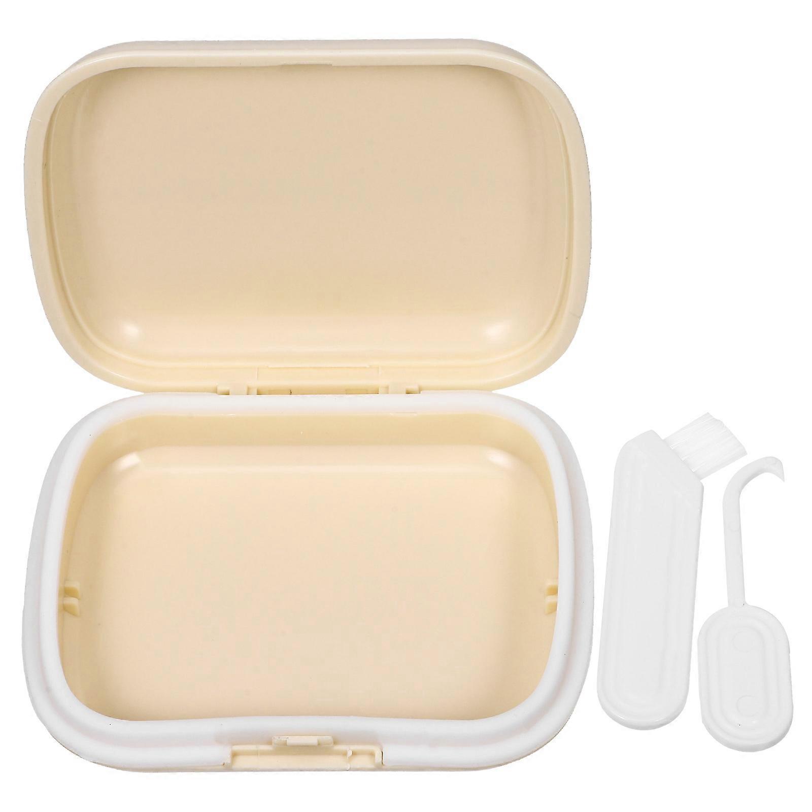 Denture Container Portable Denture Case for Storage Use Small Pocket Retainer Box