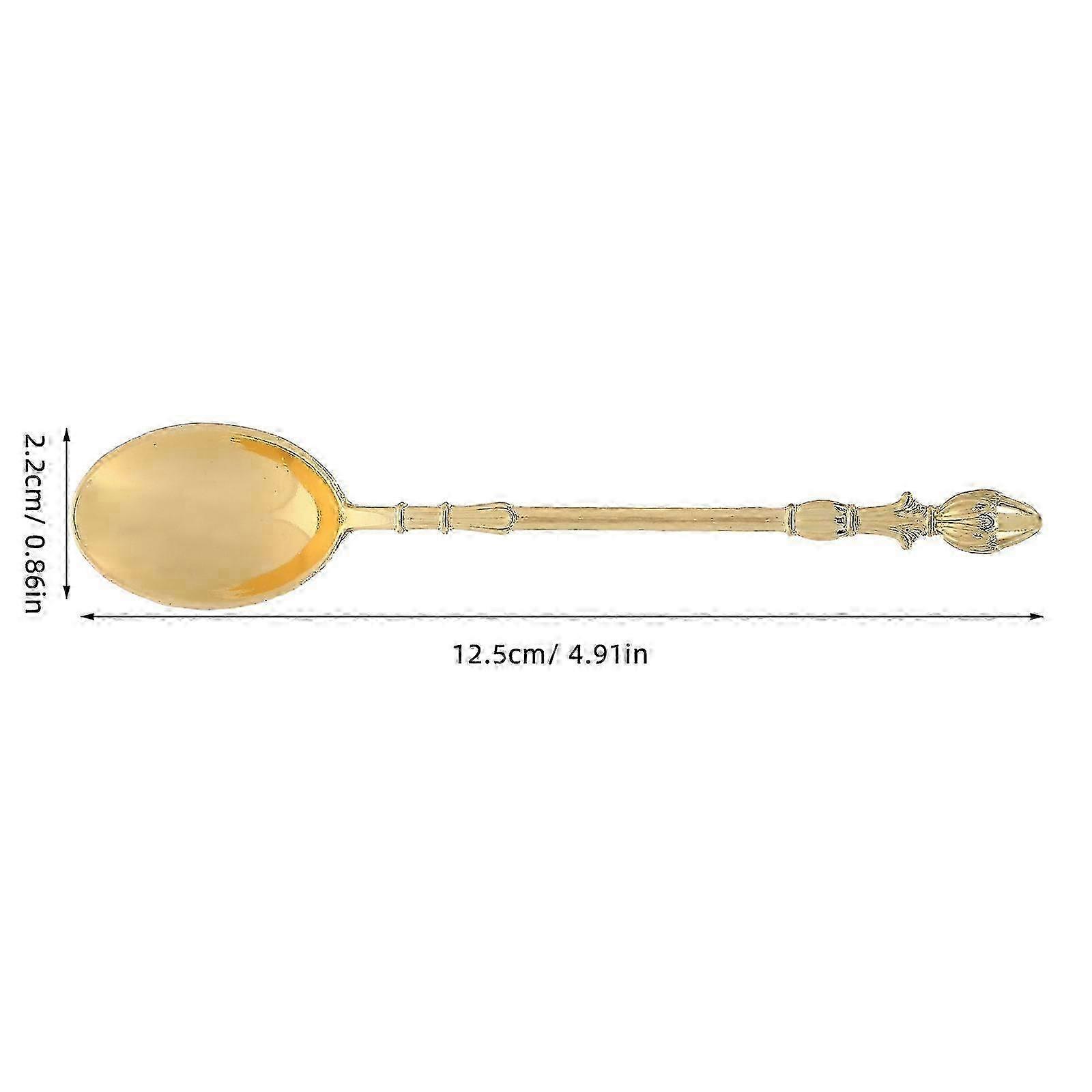 Tiny Coffee Spoon Set, Golden, Delicate Design, For Cafes, Bars & Small Bites, 1 Set