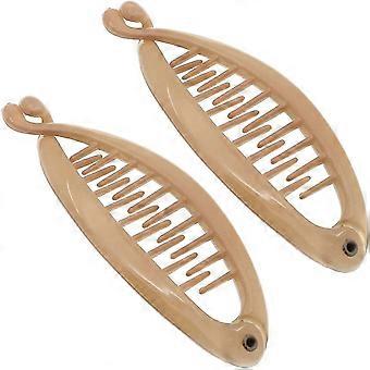 KINZON Camila Paris NV135 French Large Banana Clip Hair Comb, Flexible Banana Clips Hair for Thick Hair Ponytail Holder Interlocking, Styling Hair for