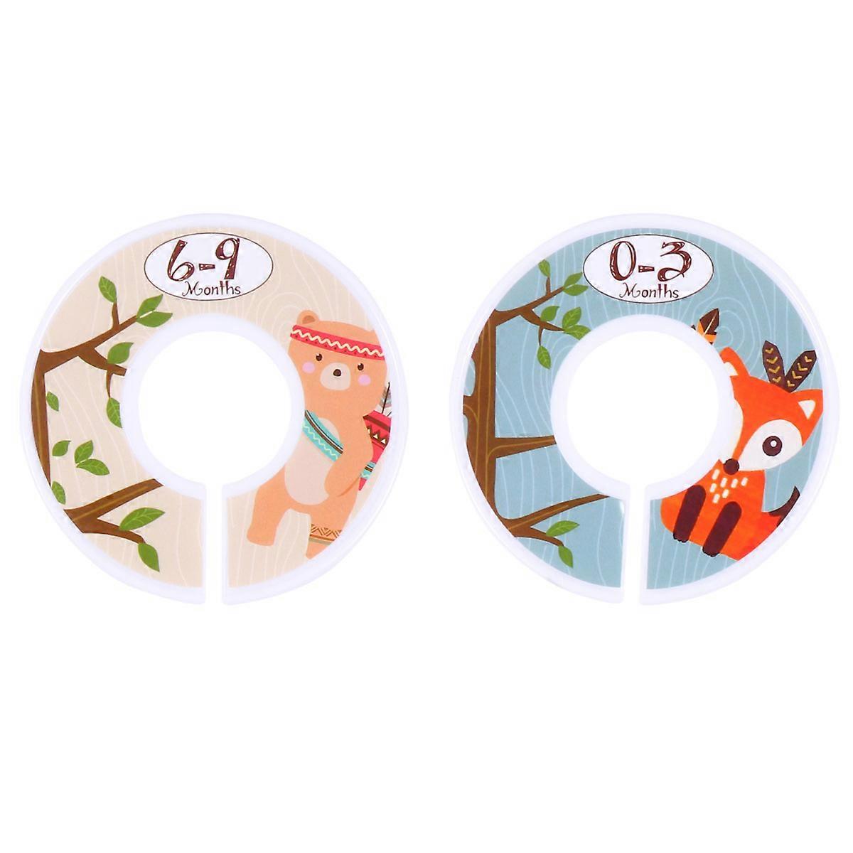 Animals Pattern Garment Size Divider for Clothes Marking Ring 8Pcs