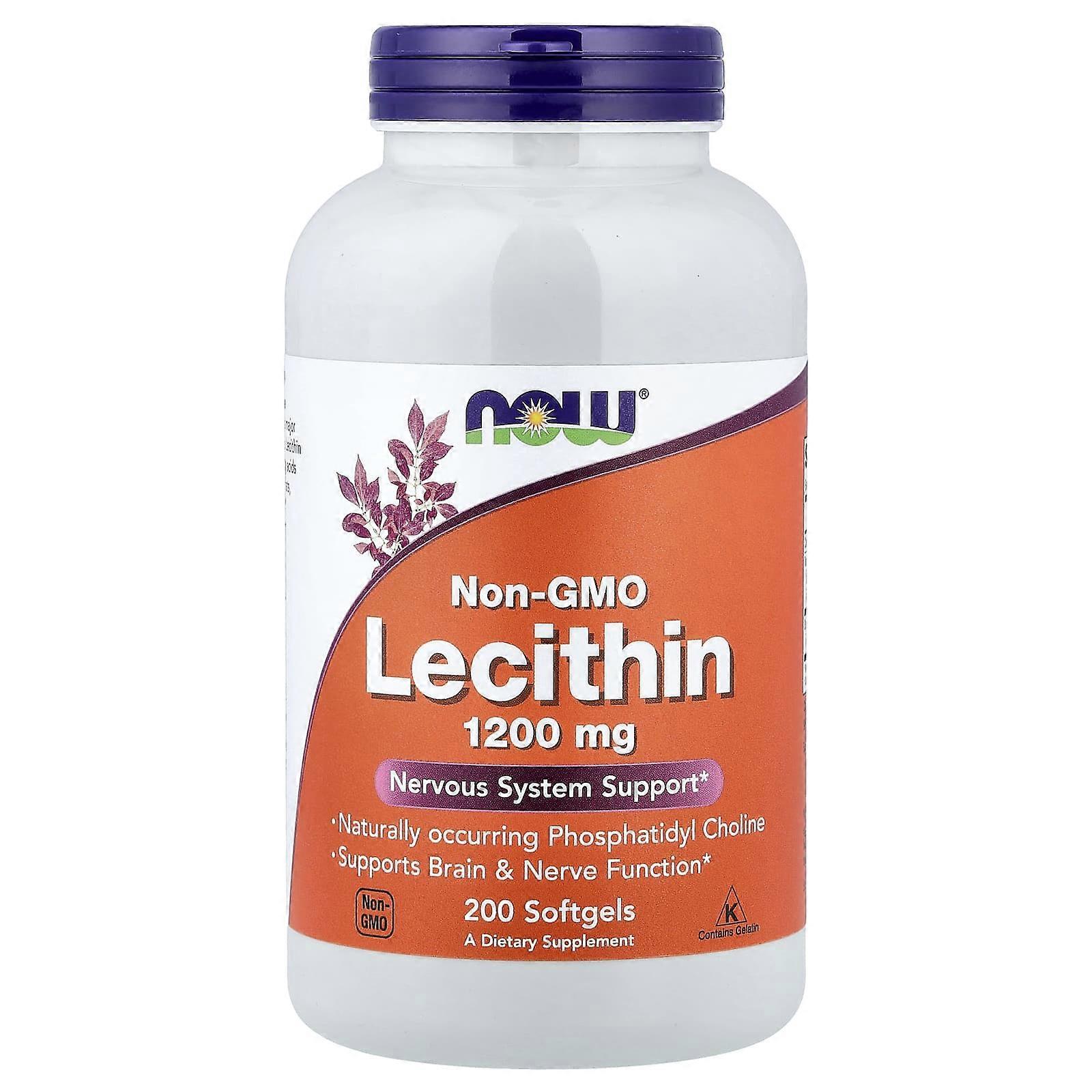 NOW Foods, Lecithin, 200 Softgels, 2-Pack