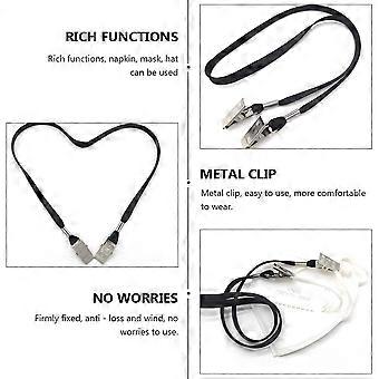 10 stks gezichtsmaskers Lanyard nek opknoping touw Outdoor maskers riem met twee clips