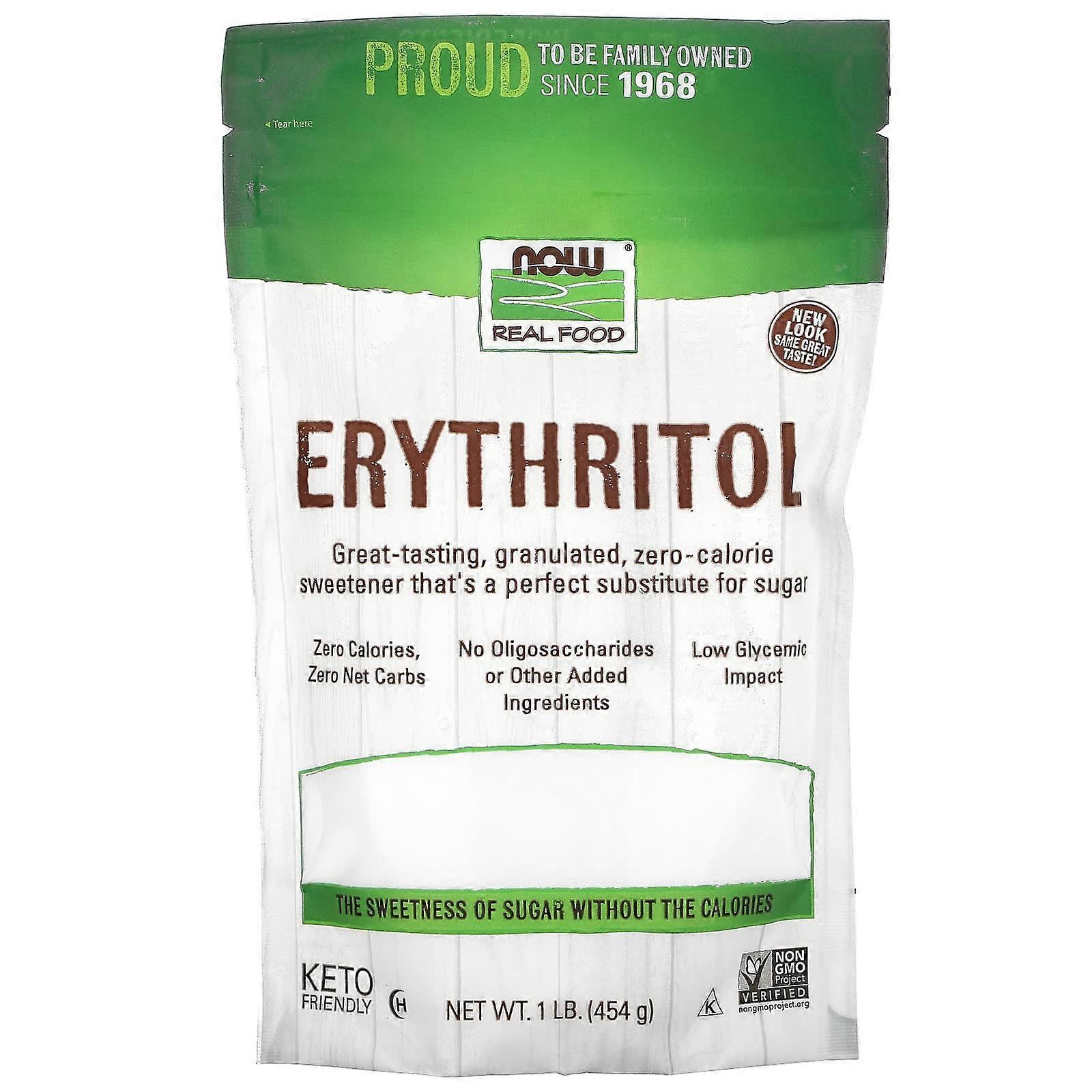 NOW Foods, Real Food, Erythritol, 1 lb (454 g), 3-Pack
