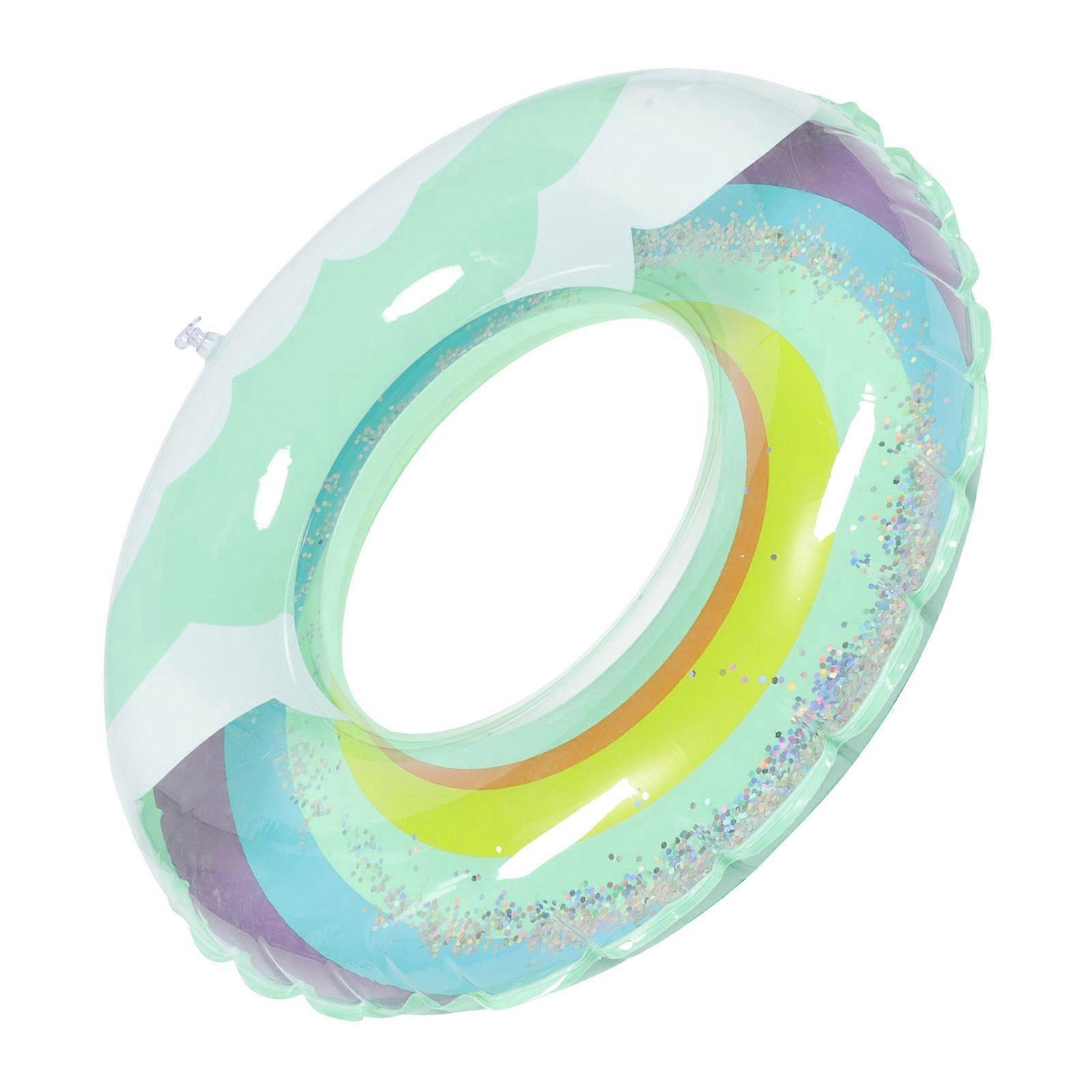 Floating Swim Ring Rainbow Cloud Pattern Swimming Ring Inflatable Swim Ring