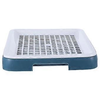 Rabbit Toilet Box Rectangular Litter Tray for Small Pets 2Pcs Dark Blue