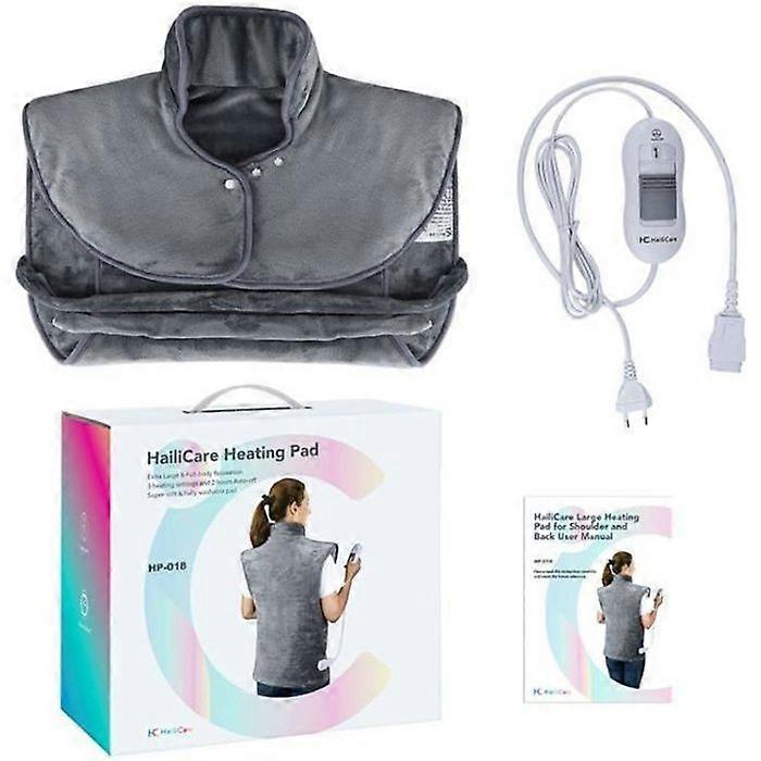 Heating Pad for Back, Shoulders, Neck. Fast Heating Ultra-Soft Surface with Adjustable Temperature