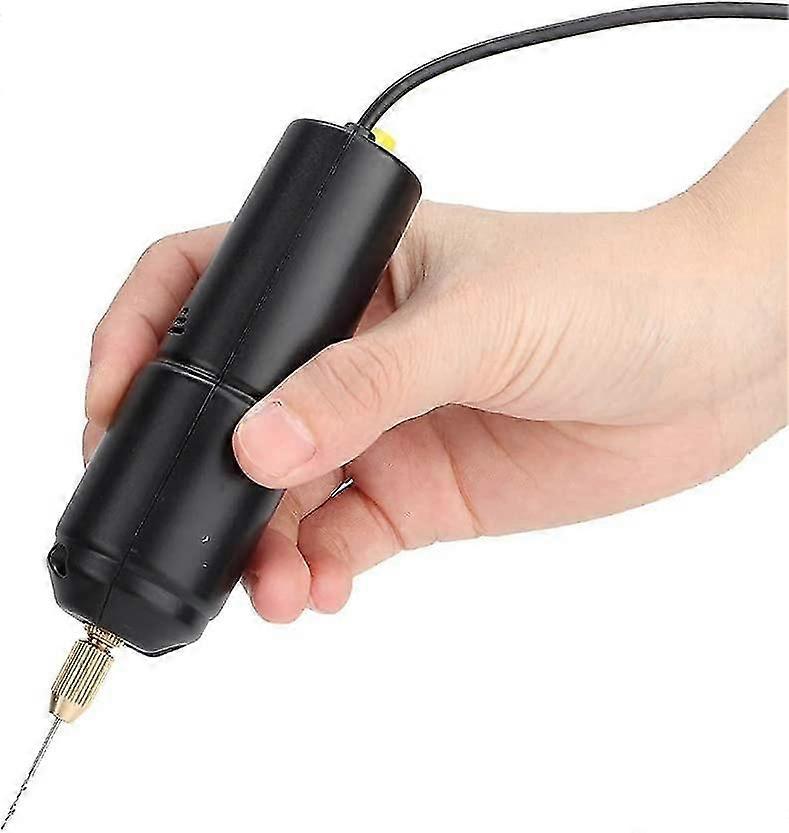 Mini Portable Usb Electric Drill Dc 5v Drill Bits With 3pc Bits, Diy Making Tools