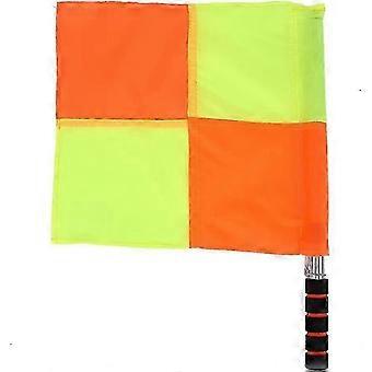 ZWS-2PCS Referee Linesman Flag with Storage Bag for Sports Match Soccer Football Hockey Training