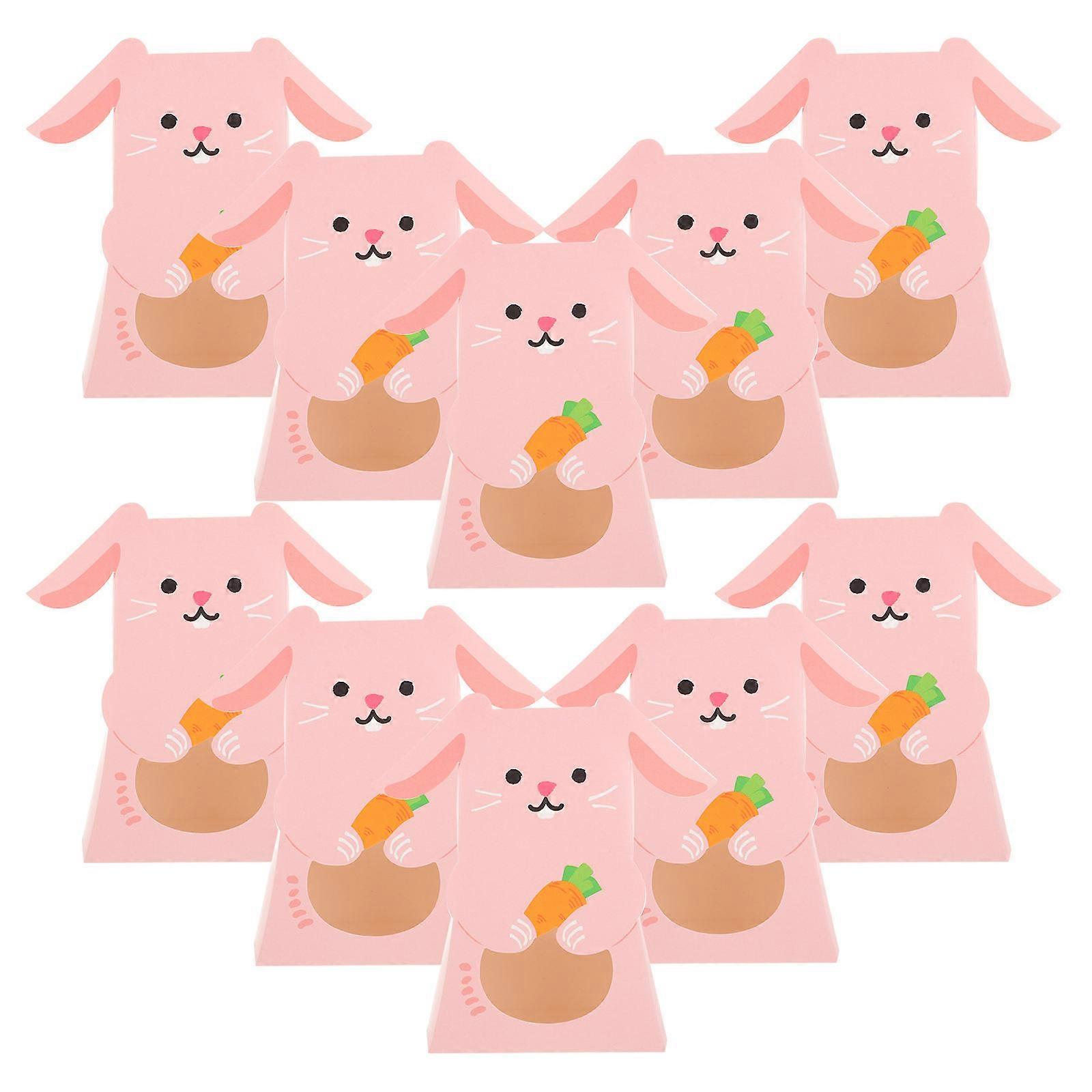 Easter Candy Boxes Rabbit Paper Gift Boxes for Packing 20Pcs Pink