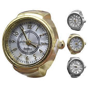 Watch Ring Decorative Clear Dial Jewelry Clock Quartz Analog Finger Ring Watch for Adult