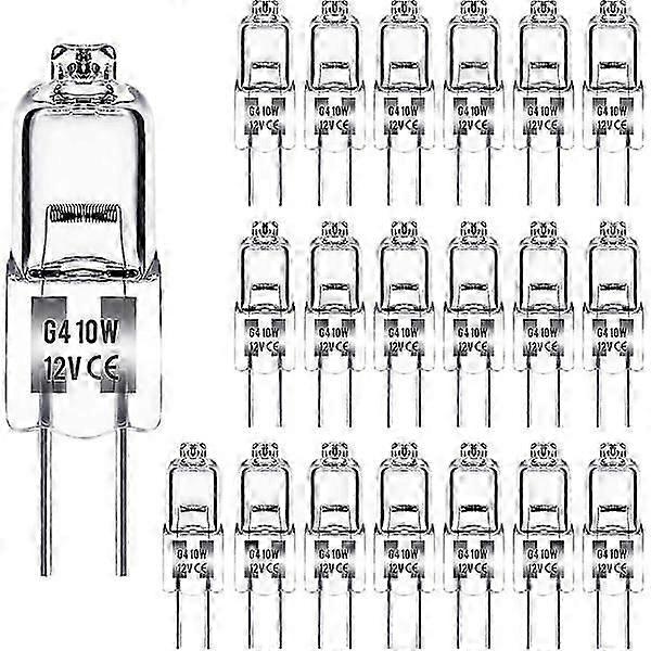 G4 halogenlamper 10W 12V - Varmhvit - 20-pakning
