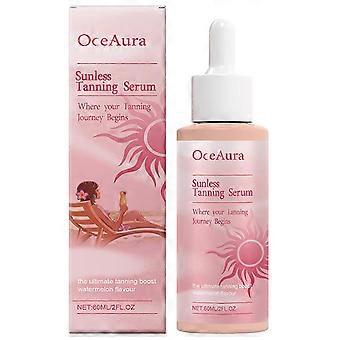 60 ml Sérum bronceador sin sol para el rostro y el cuerpo, bronceador gradual natural líquido para el verano