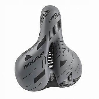 Selle de vélo ergonomique, large, avec centre creux et rembourrage.