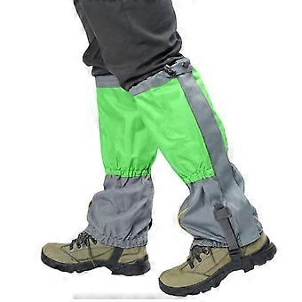 Waterproof Leg Gaiters for Hiking and Snowshoeing, Durable 600D Oxford Boot Gaiters for Men and Women, Green M