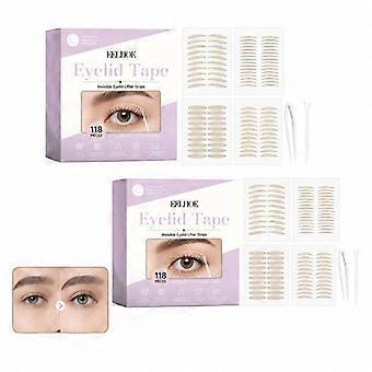 Duurzame, waterdichte ooglidliftstrips, onzichtbare, ademende dubbele ooglidtape voor een directe ooglift bij hangende oogleden en mono-ogen. 118 stuks
