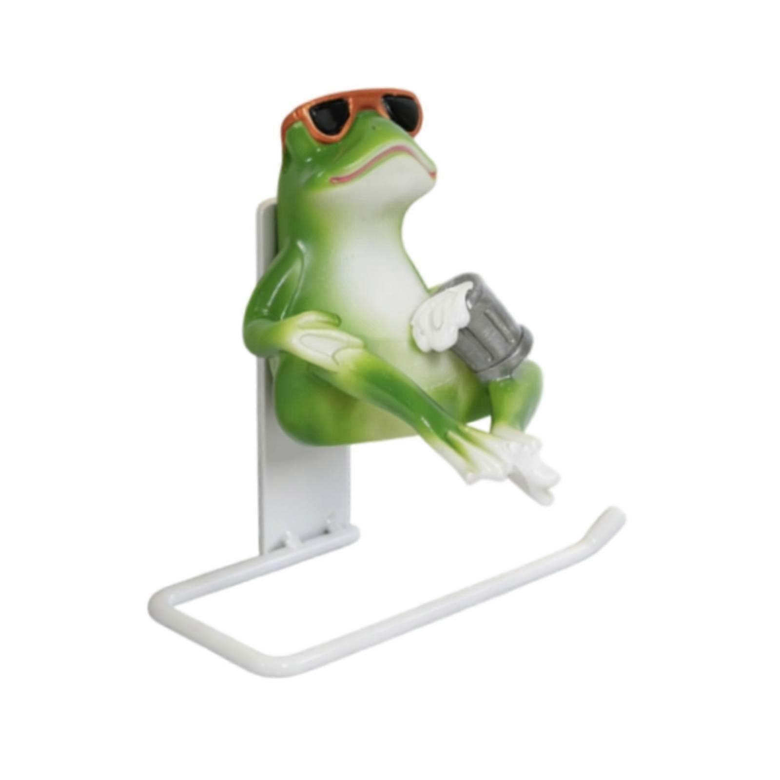 Frog Bathroom Tissue Holder Whimsical Bathroom Accessory Creative