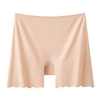 Dameundertøj, højtaljede slipshorts med bomuldskile til nederdele, rejser og hverdagsbrug, hvid XL