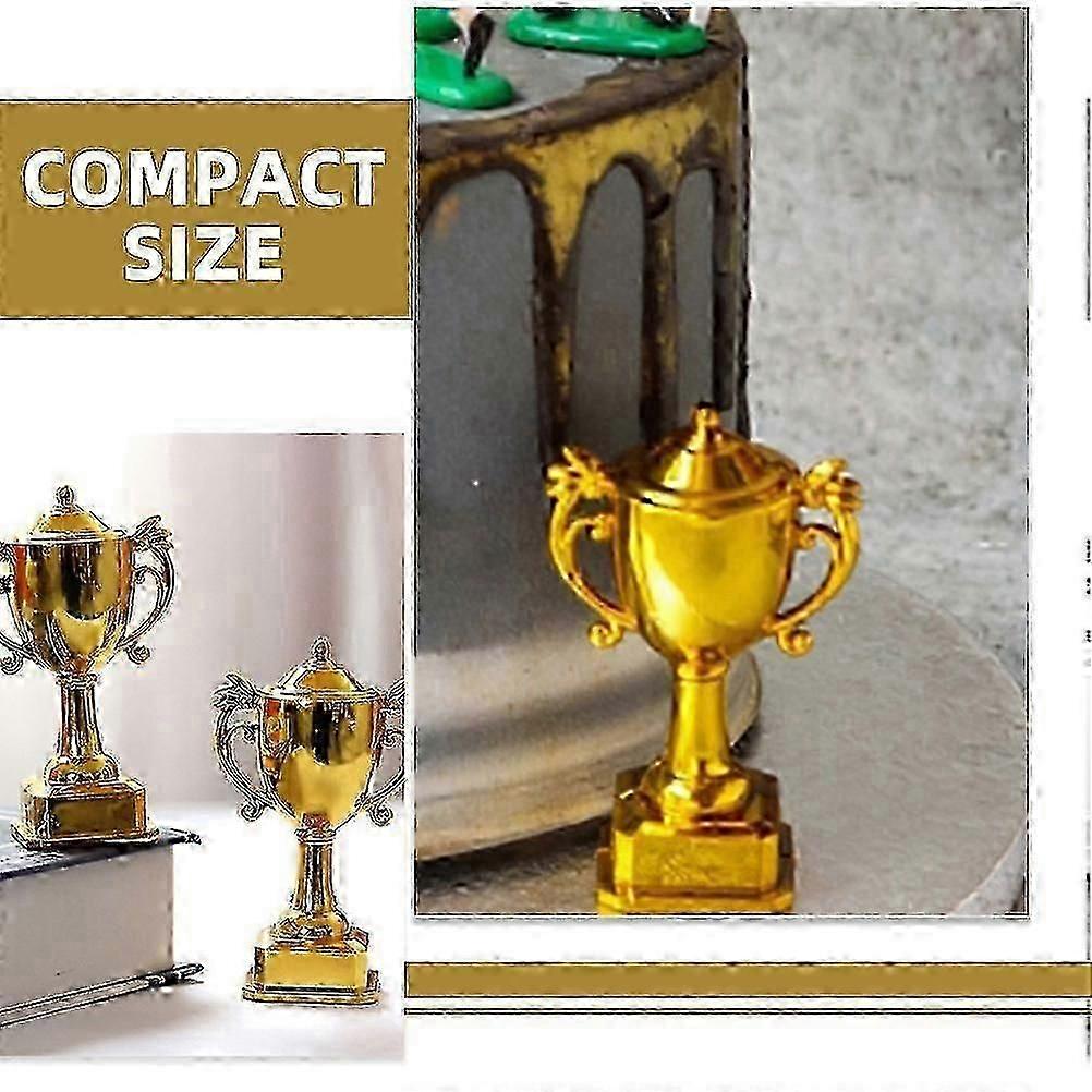 Plastic Trophy Golden Mini Trophy Model for Award Use 5Pcs Pack