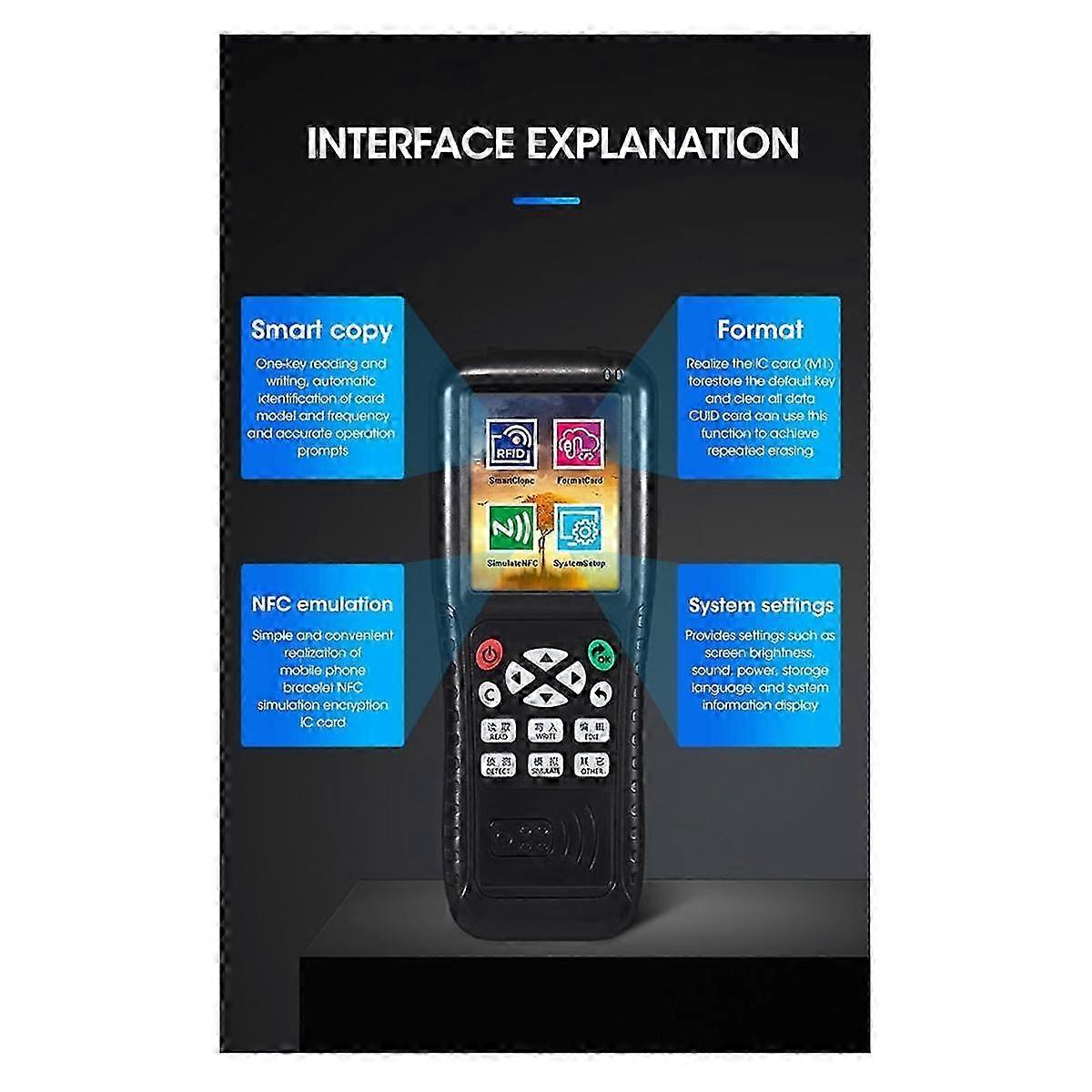 Smart Card Reader Writer RFID Copier X100 USB Port Access Card Programmer Duplicator Copy Encrypted