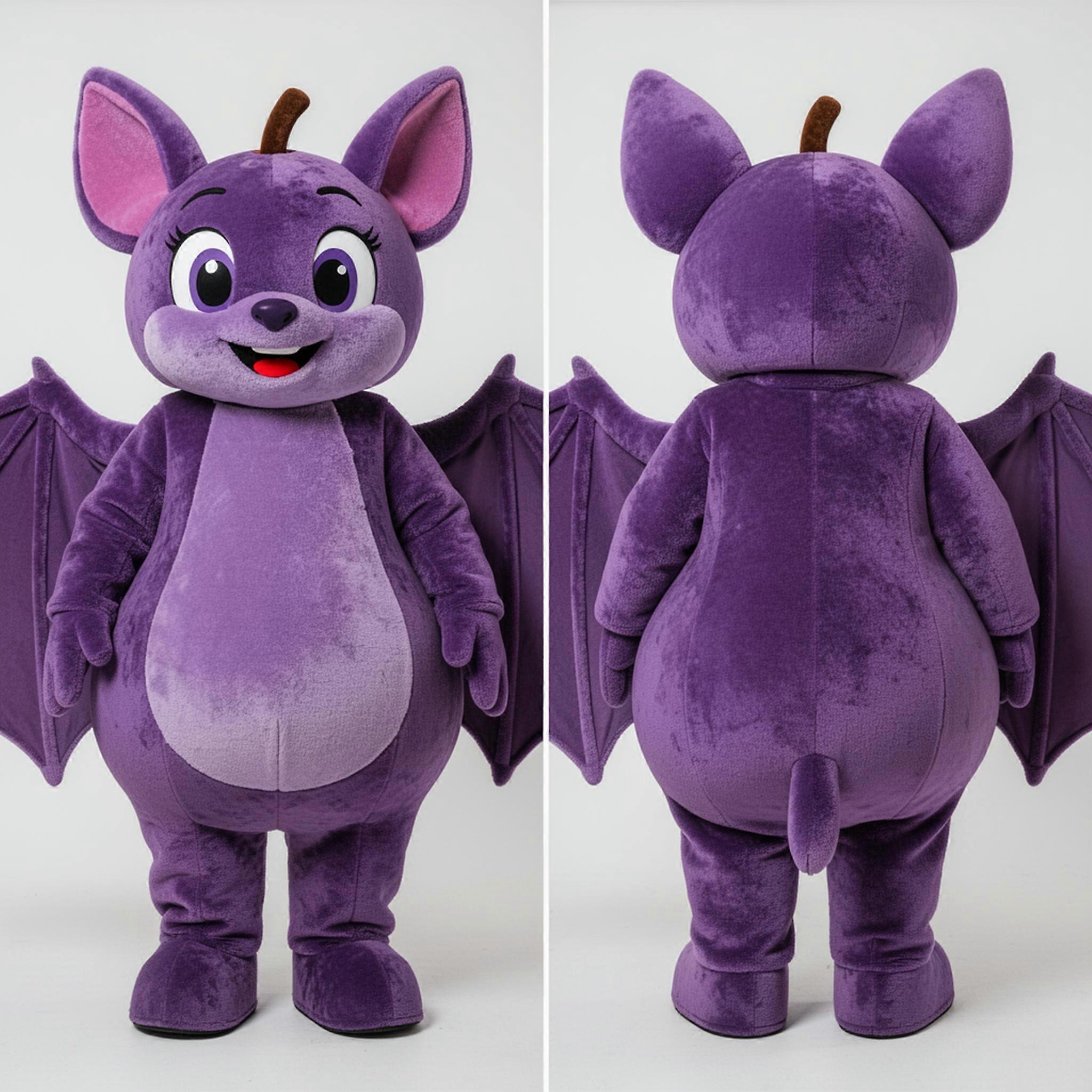 MASTICOT Purple Velvety Fruit Bat Mascot