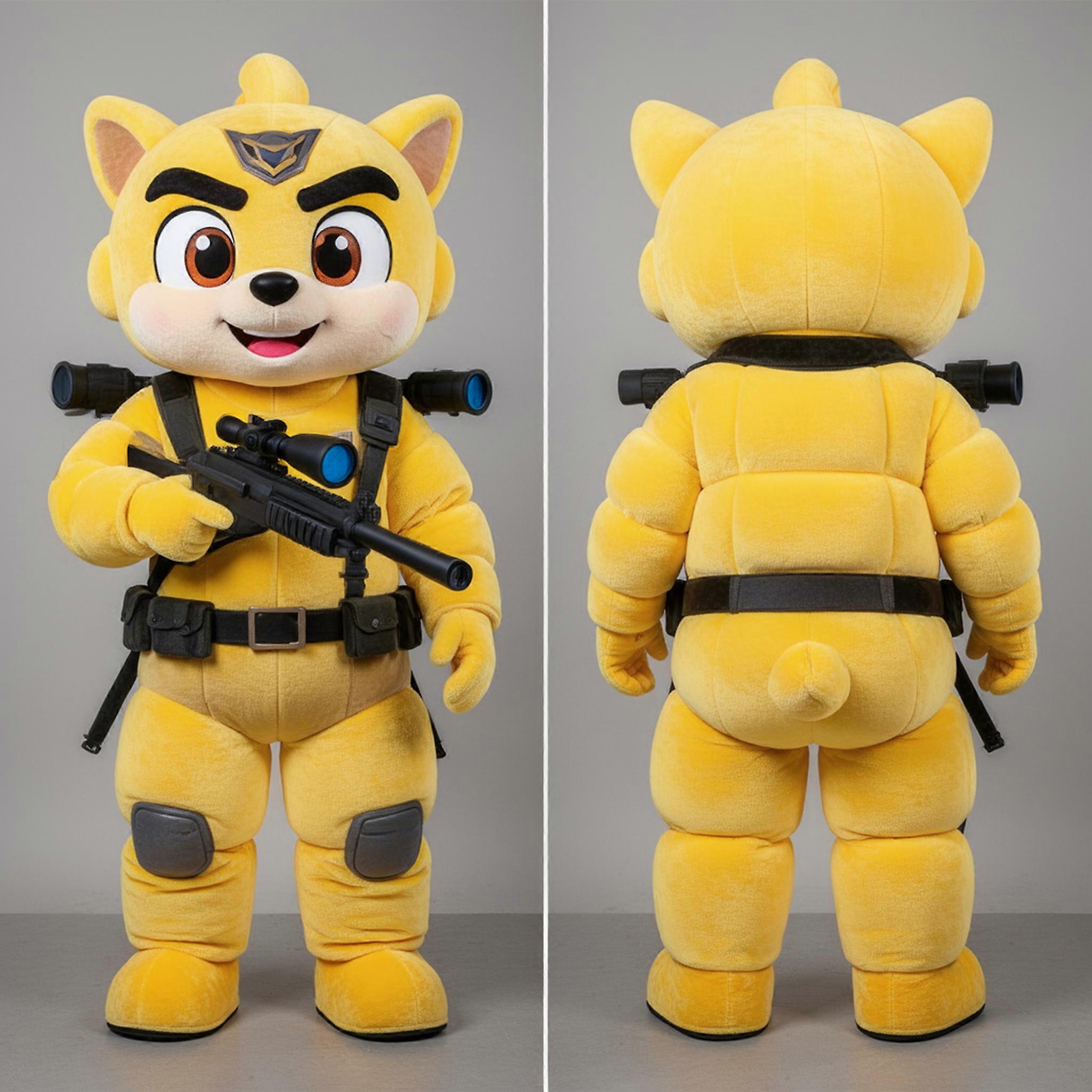 MASTICOT Yellow Heroic Sniper Mascot