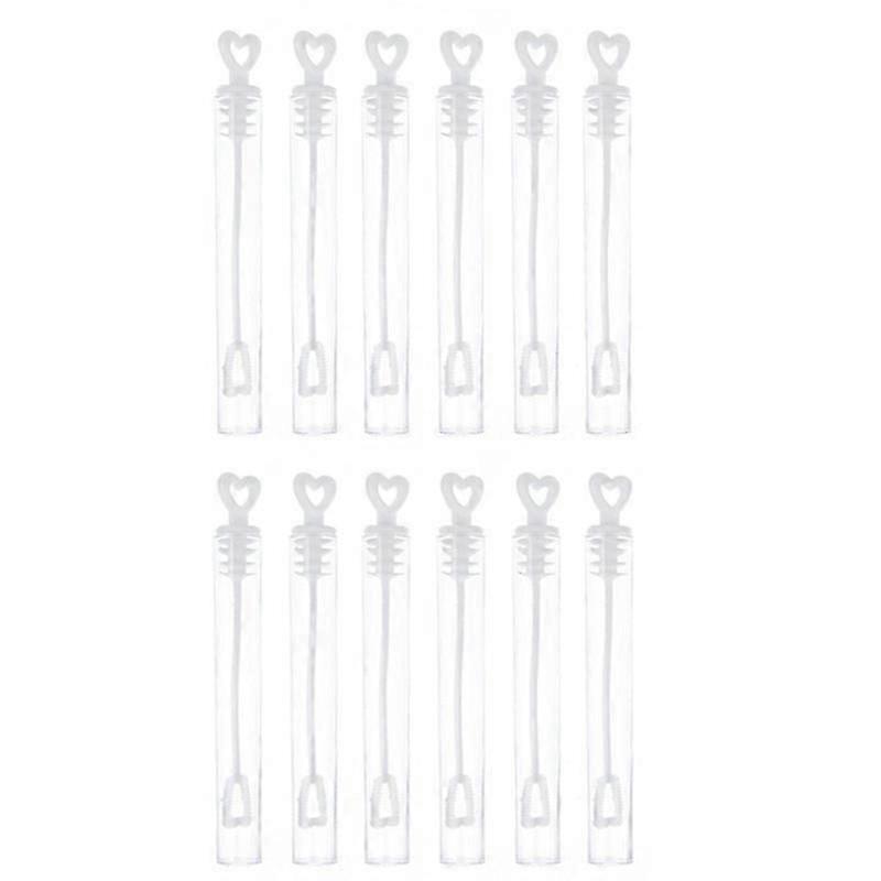 12 Soap Bubbles Wedding Heart Handle Wedding Bubbles Empty Bottle