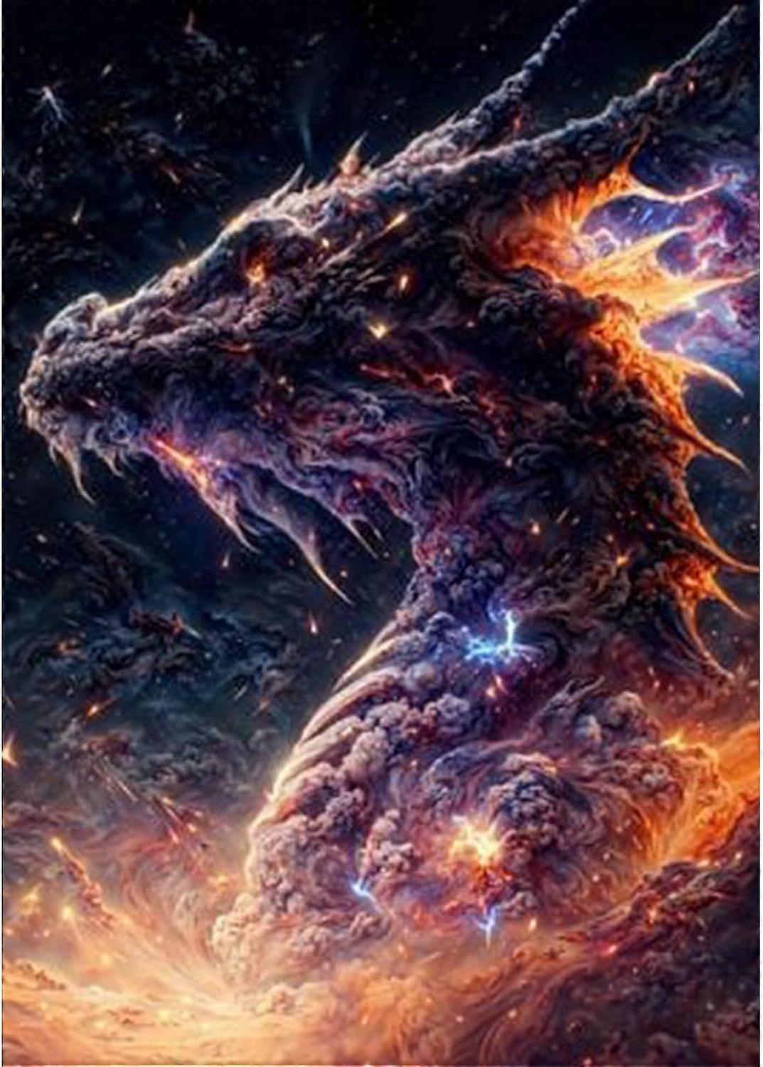 5D diamantmaleri 30x40cm Dragon B