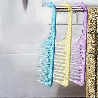 Styling Comb Professional Gentle Hair Detangling Wide Tooth Detangler Combs Shower Combs compatible with Wet Curly Hair Light Pink
