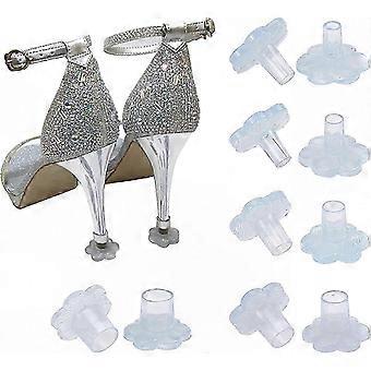 High Heel Protectors, 5 Pairs Clear Heel Repair Caps with 5 Sizes