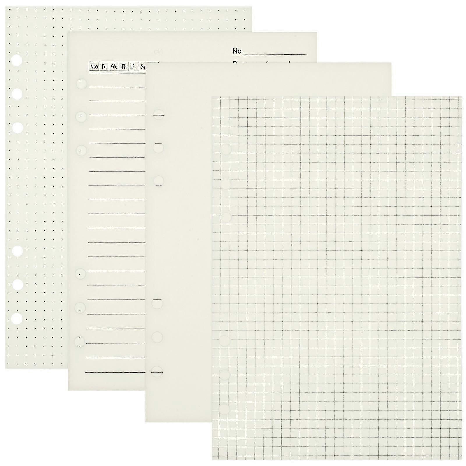 Notebook Refill Inserts A5 Planner Inserts Double-Sided Writing For s Studying 4Pcs