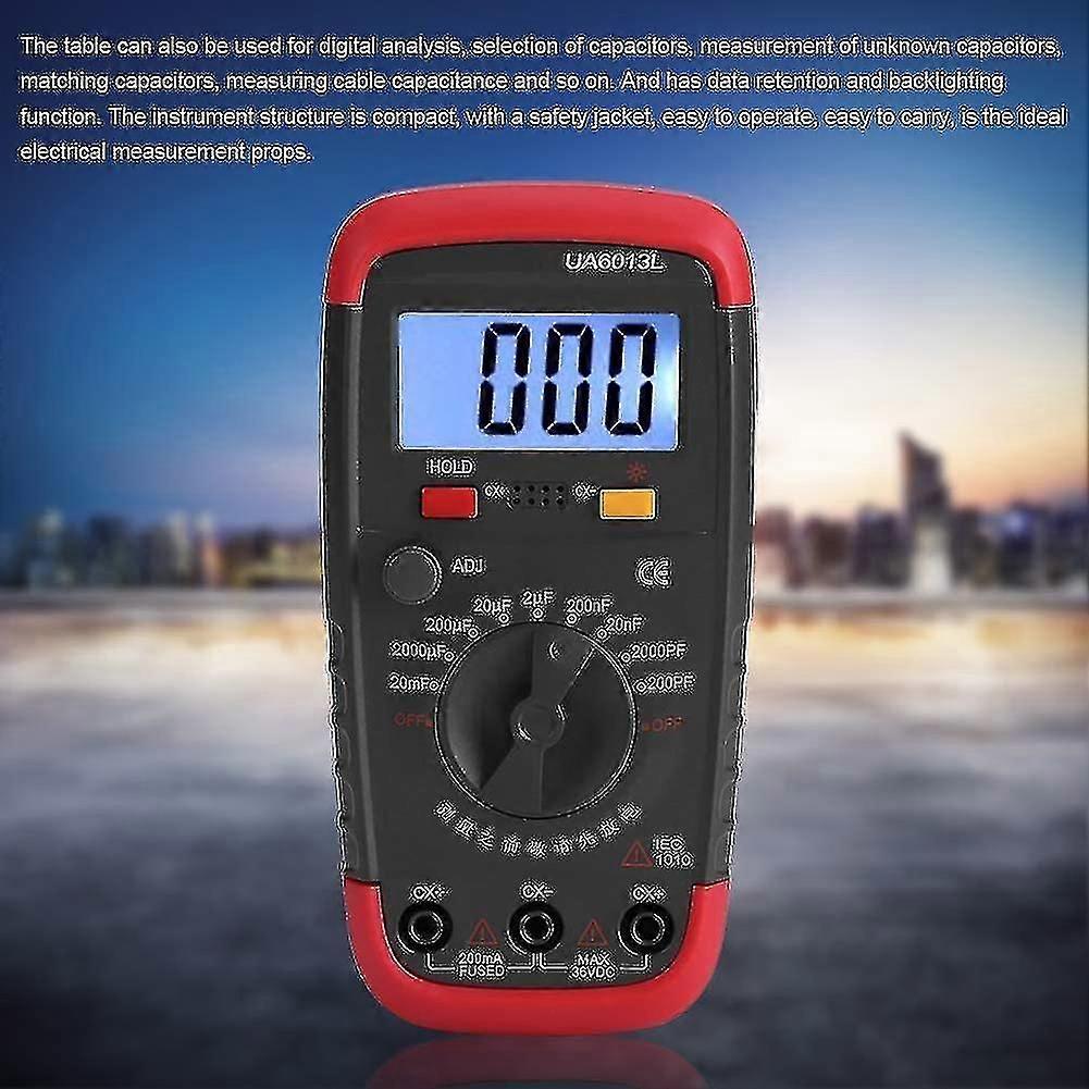Digital Capacitance Meter, Capacitor Pro Tester 0.1pf - 20000uf With Lcd Backlight Max 1999 Display