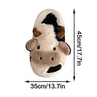 Cow slippers fuzzy cartoon animal slides for indoor and outdoor use