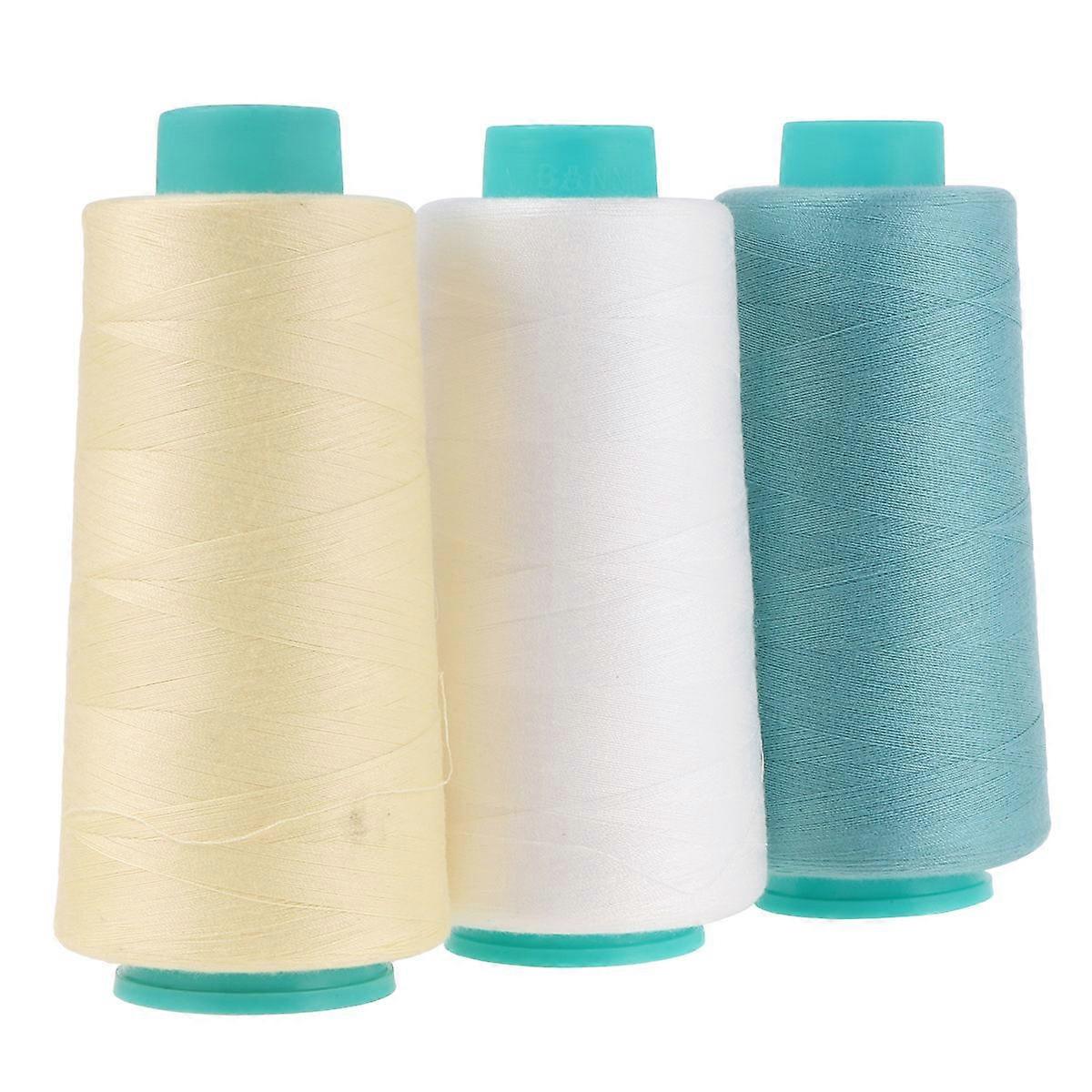 Sewing Thread for Sewing Polyester Threads 3Pcs Smooth Wear Resistant Colored Threads