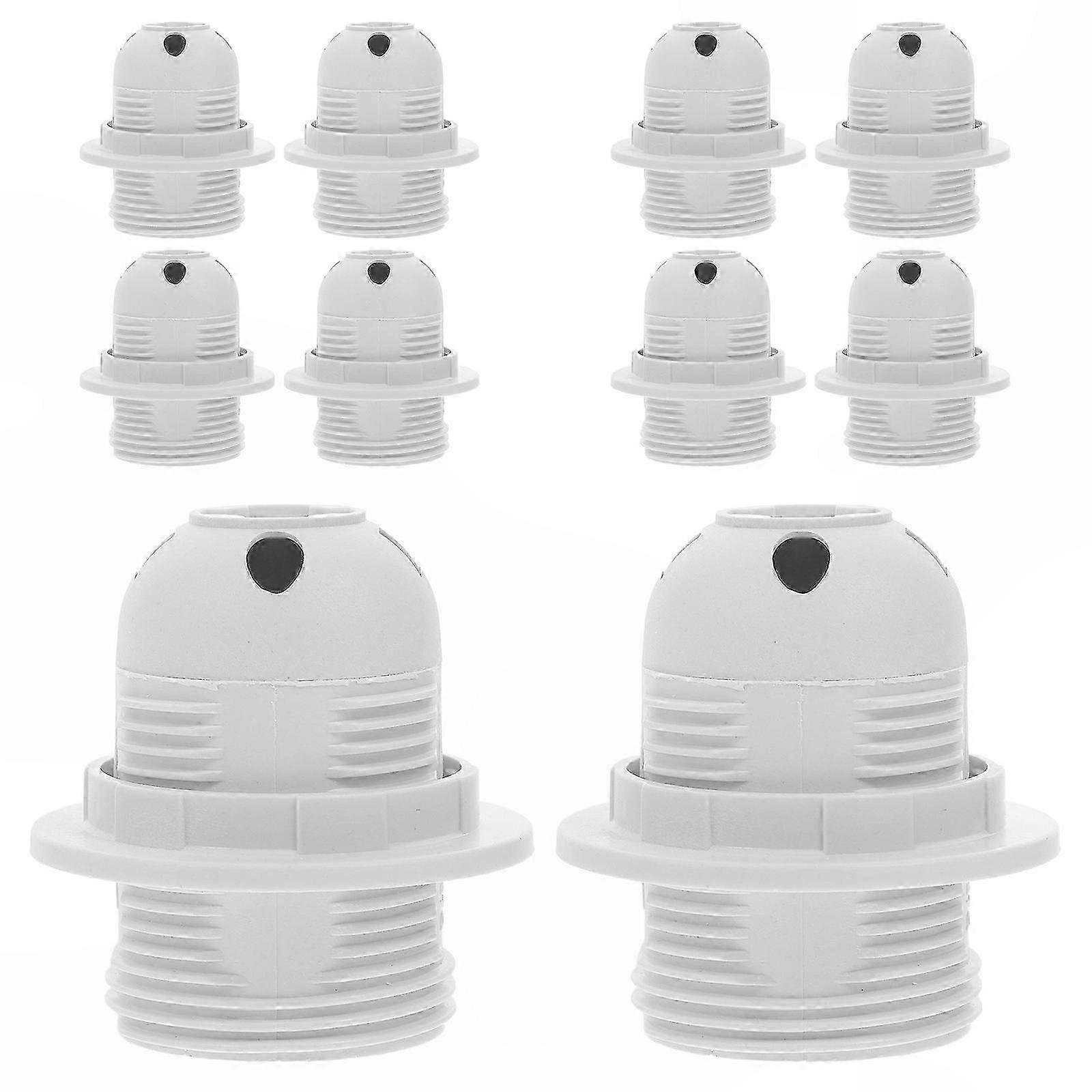 E27 Threaded Lamp Socket, 30 Pcs White for Flexible Lighting Solutions