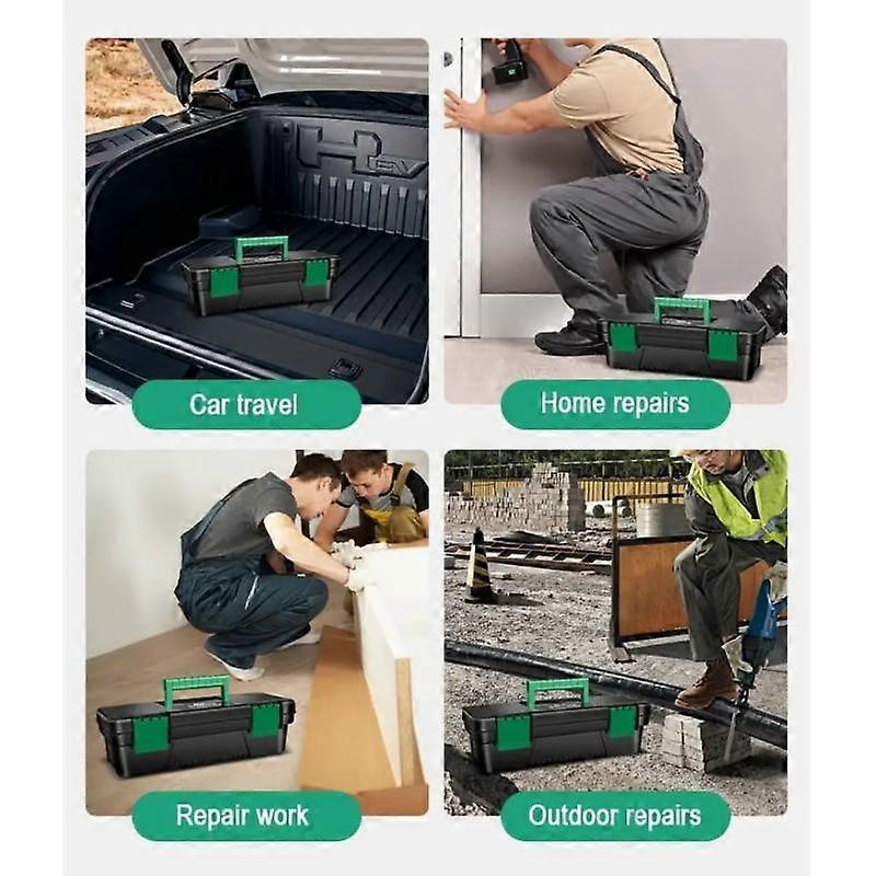 10Inch Tool Box Plastic Tool Storage Case For Carpentry Electrical Repairs Tool Handheld Toolbox Storage Box Plastic Toolbox