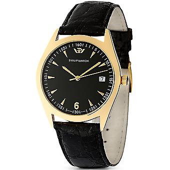 Phillip watch gold story watch for Unisex Analog Swiss Quartz with Crocodile Skin bracelet R8011480081