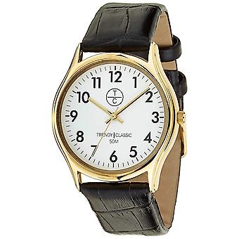 Trendy classic- nimrod Quartz Analog Man Watch with Cowskin Bracelet CG1010-01