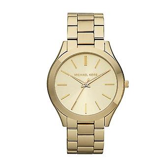 Mkors slim runway Quartz Analog Women's Watch with MK3179 Gold Plated Stainless Steel Bracelet