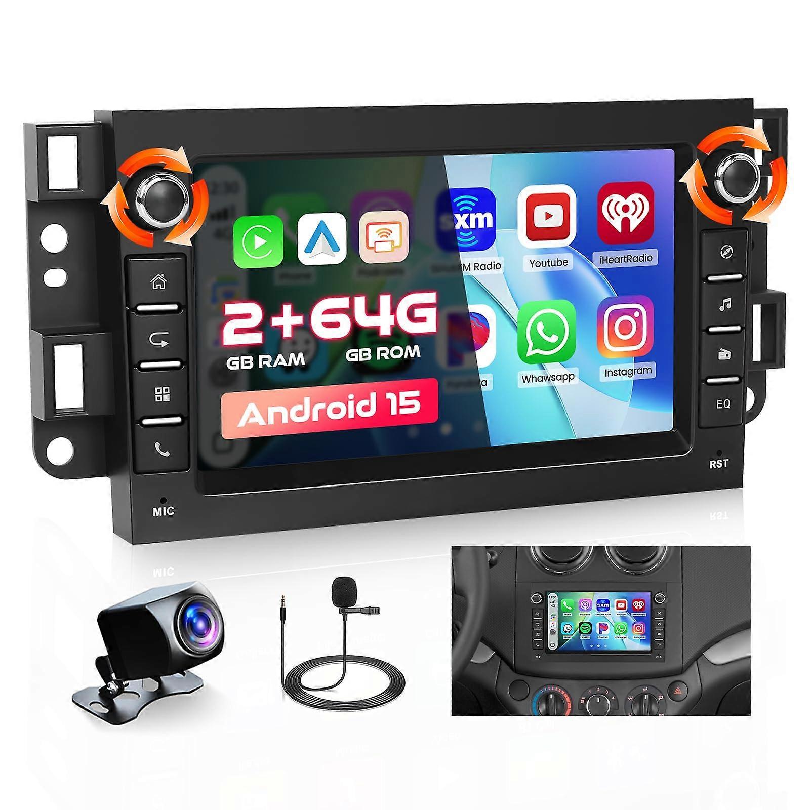 7" Touchscreen Autoradio met Wireless CarPlay en Android Auto