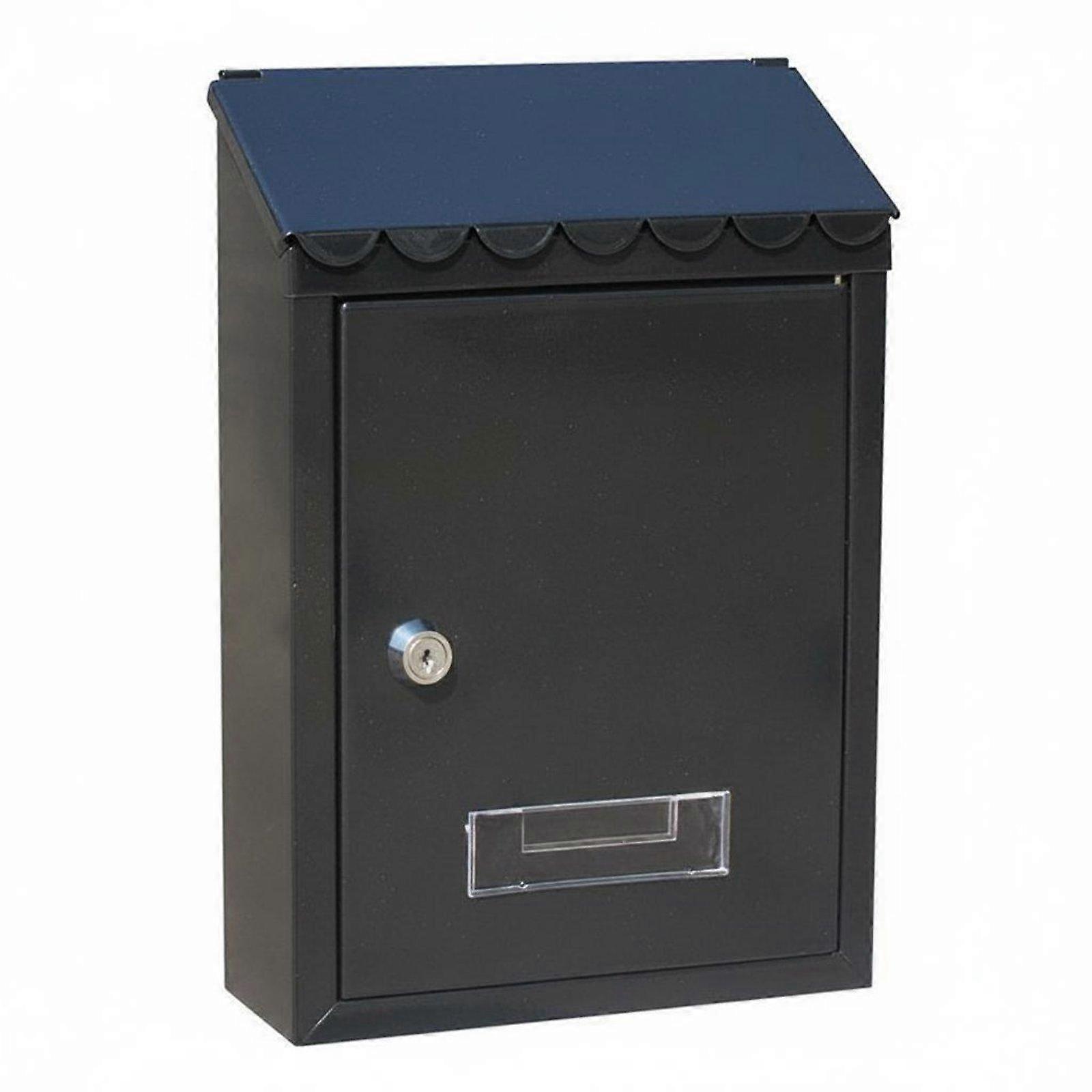 Outdoor Iron Mailbox With Key Lock Awning
