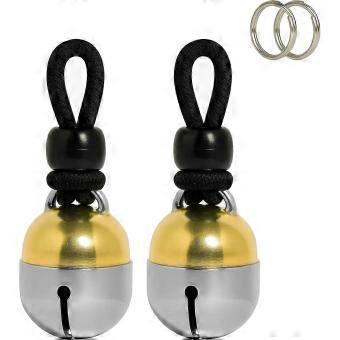 Noble Bells, Pair - Handmade in USA, Extra Loud Collar Bells for Cats and Dogs, Premium Brass and Nickel Silver-brnv