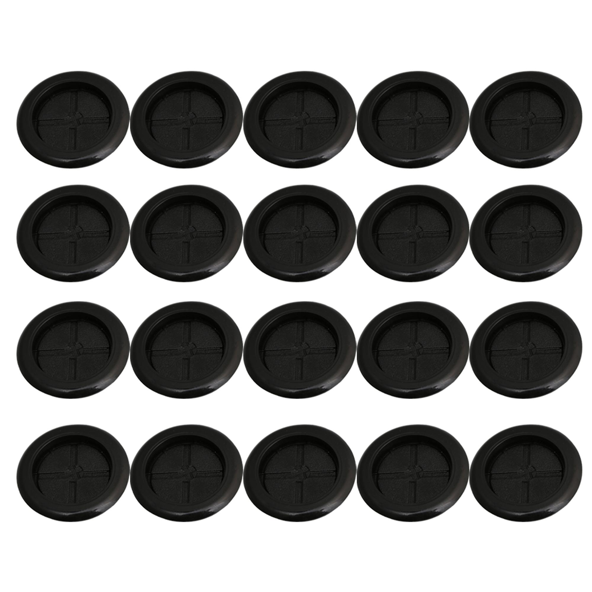 20 Piece A-sided Rubber Round Closed Blind Blanking Wire Grommets 40mm