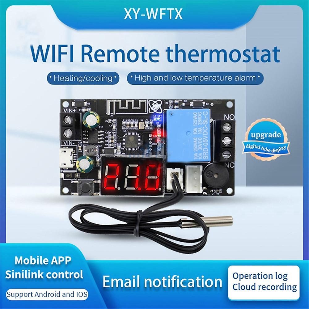 Xy-wftx Remote Wifi Thermostat Temperature Control Module Ntc 10k 0.5m  Relay Switch Temperature Con | Fruugo DK