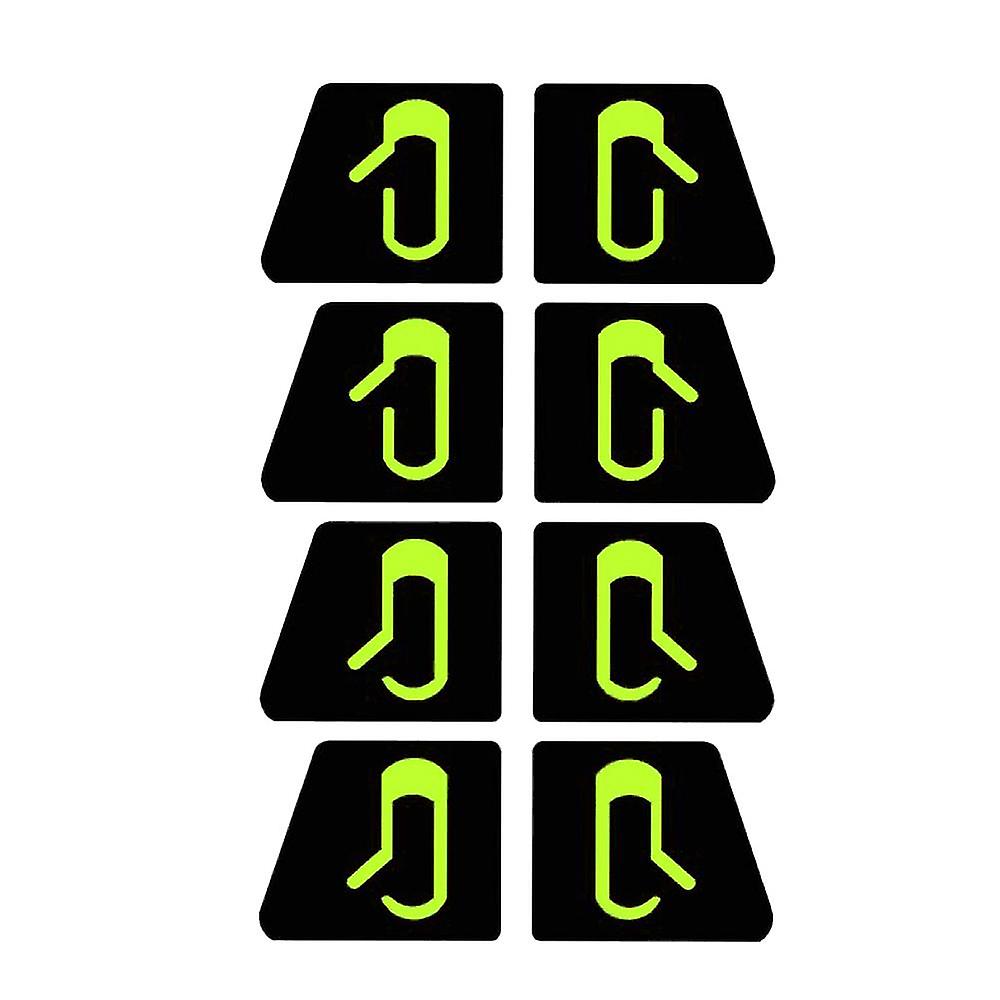 8pcs/set For Car Door Open Exit Sticker Luminous Button Sticker Kit