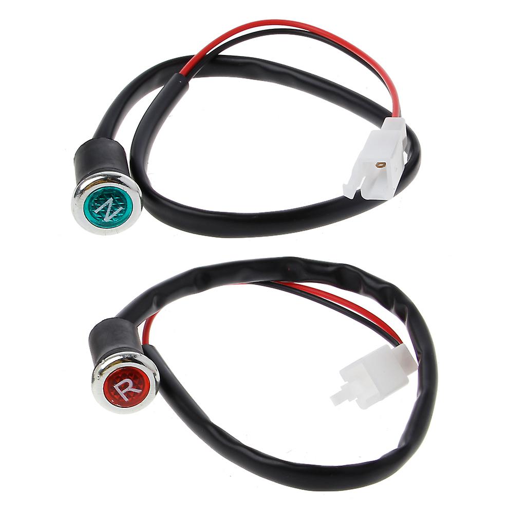 2Pcs Motorcycle Neutral Reverse Light Gear N/R Indicator for 50cc 110cc 125cc
