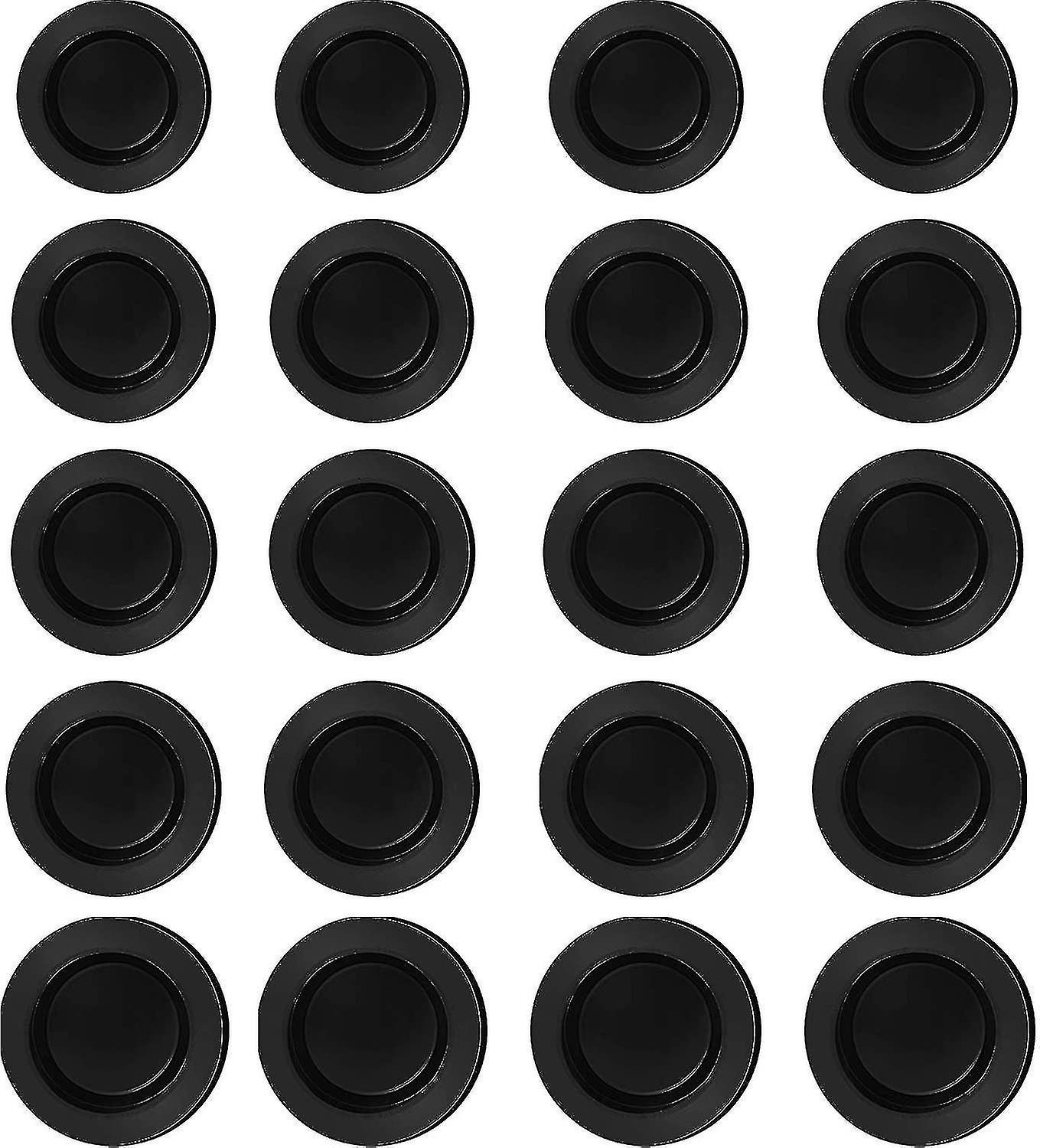 20 Pieces Black Rubber Saving Box Plug Piggy Bank Plug Rubber Piggy Bank Stopper Cover Rubber Round Plug (5 Sizes)