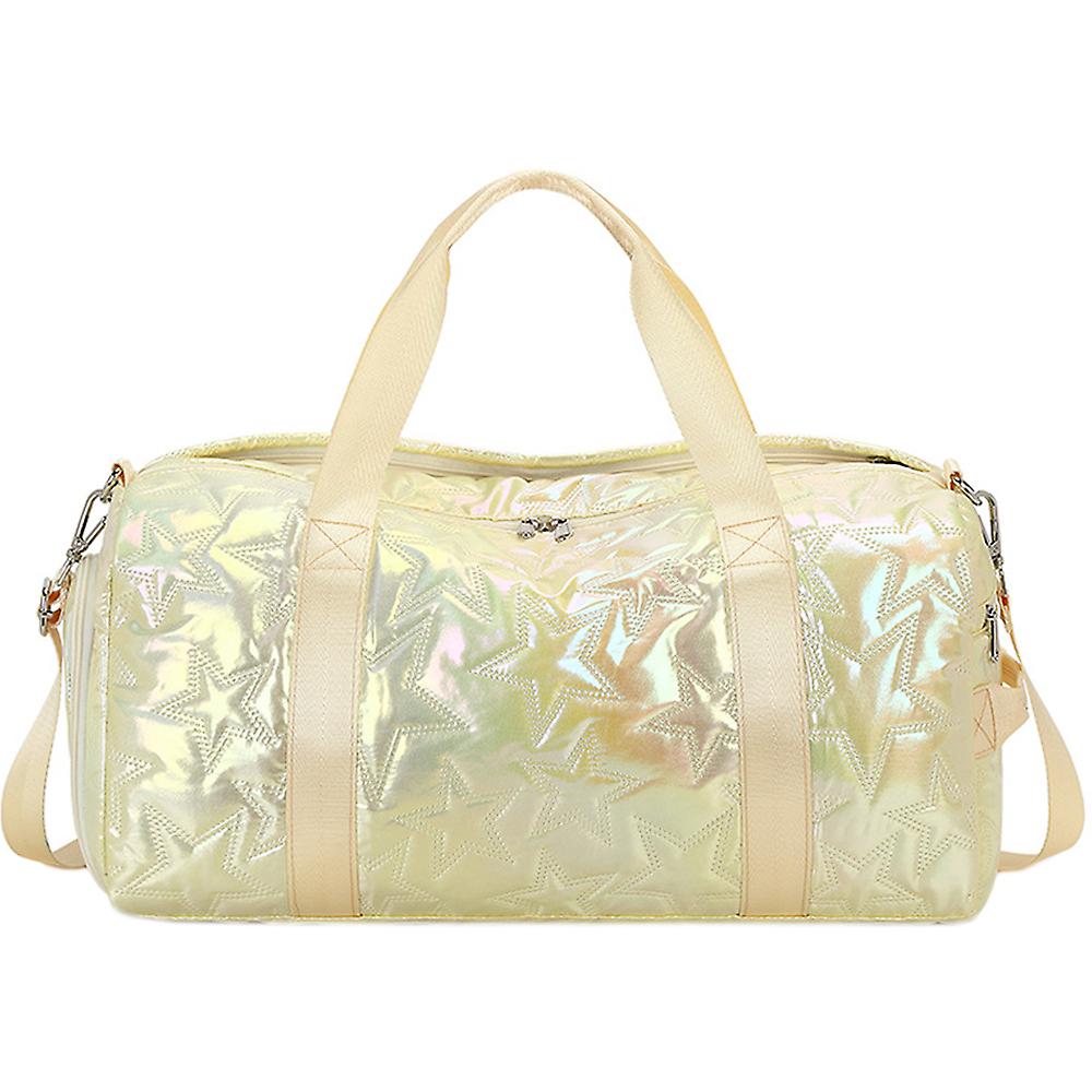 حقيبة رياضية رياضية من Kaxidy ، حقيبة من القماش الخشن للماء للرياضة ، تدريب اليوغا ، المشي لمسافات طويلة ، حقيبة من القماش الخشن للتخييم ، بيضاء