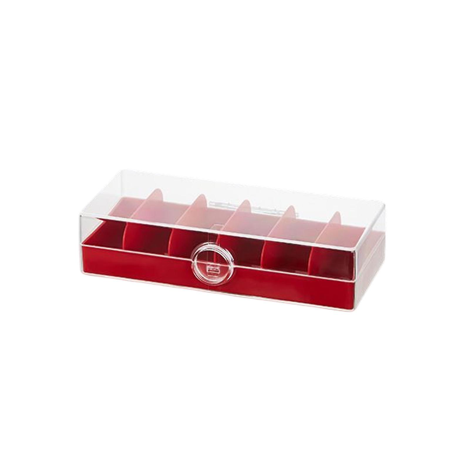 Data Cable Storage Box With Cover Transparent Compartment Organizer